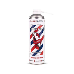 BARBEROSSA CLEAN & OIL 5 W 1 500 ML – SPRAY DO OSTRZY MASZYNEK I TRYMERÓW
